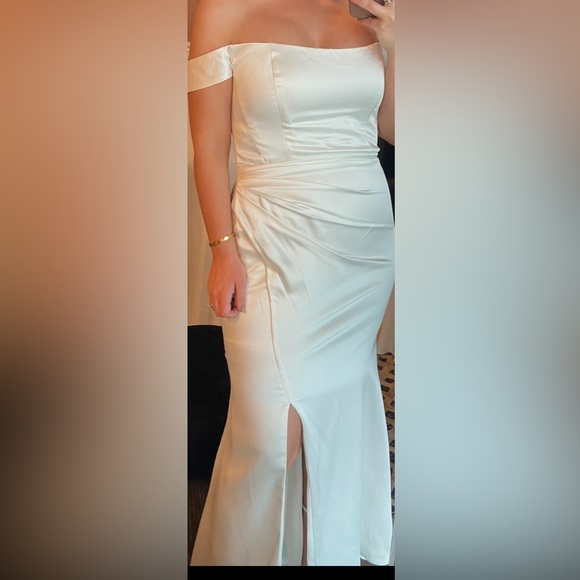 Watters White Satin Dress - Picture 1 of 6